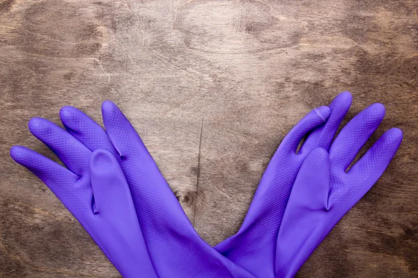 Rubber gloves purple color