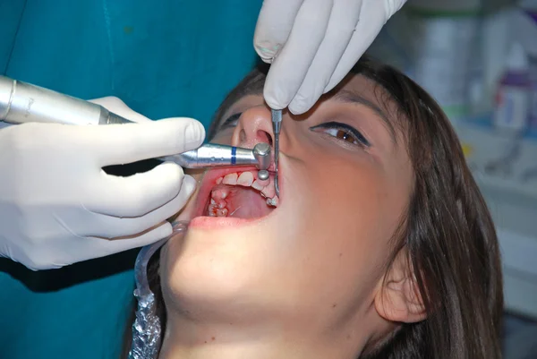 Dental Care - A girl at the dentist